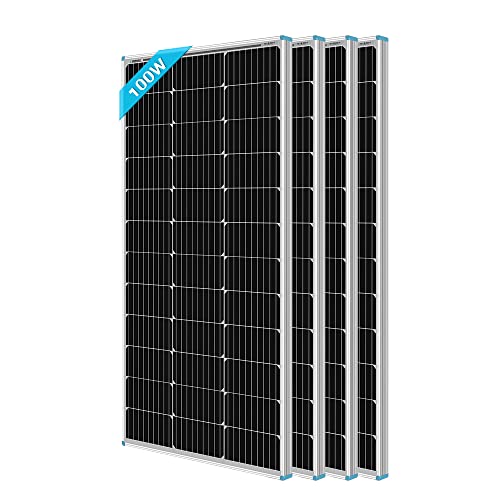 RENOGY 100W 12 Volt (schlankes Design) Solarmodul Monokristallin Solarpanel Photovoltaik Solarzelle Ideal zum Aufladen von 12V Batterien Wohnmobil Garten Camper Boot (100WX4)